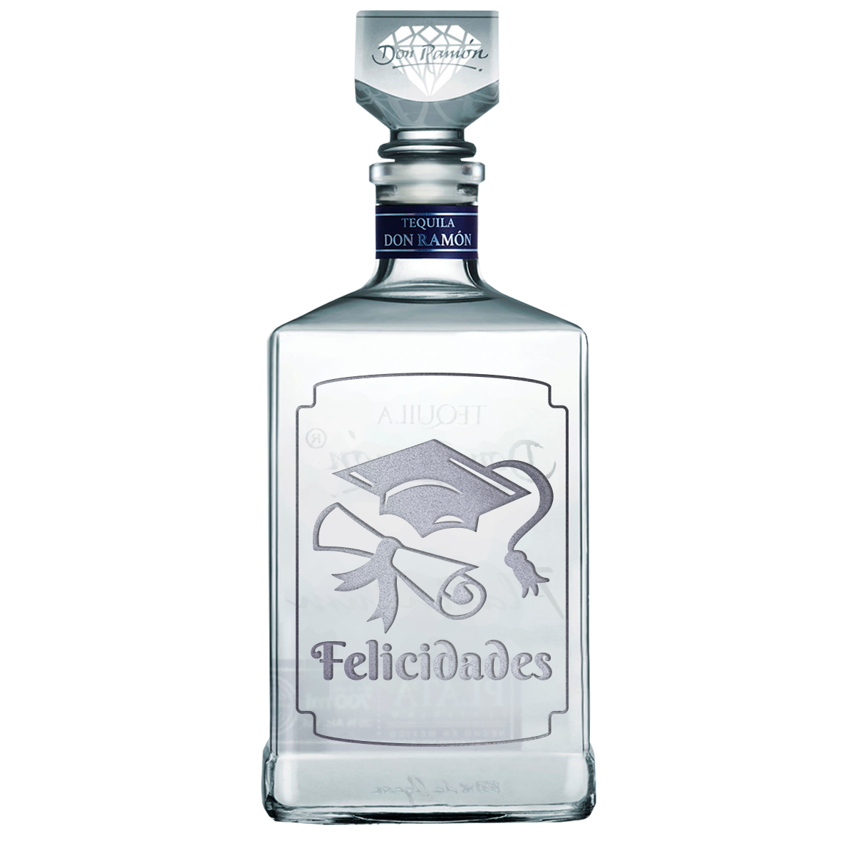 Plata Platinium Grad Birrete Pergamino y Felicidades