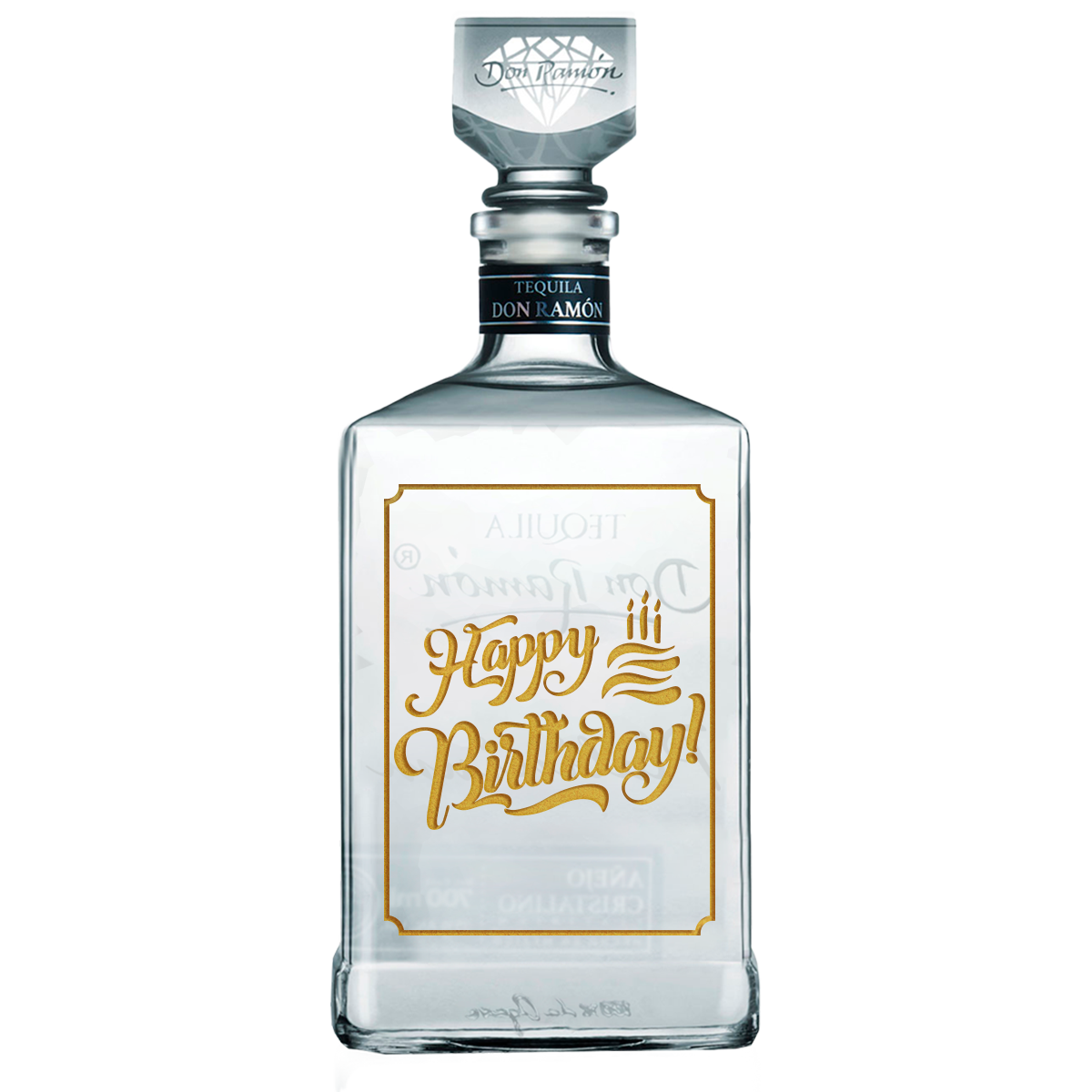 Añejo Cristalino Platinium Happy Bday cake