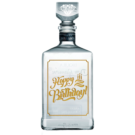 Añejo Cristalino Platinium Happy Bday cake